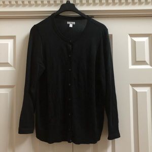 Button up black sweater